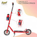 Dash 2 Wheel Power Ranger Scooter with Sipper, Bell, Side Stand and Height Adjustable Handle for Kids (Upto 12 Years, Capacity 60 kg, Red)